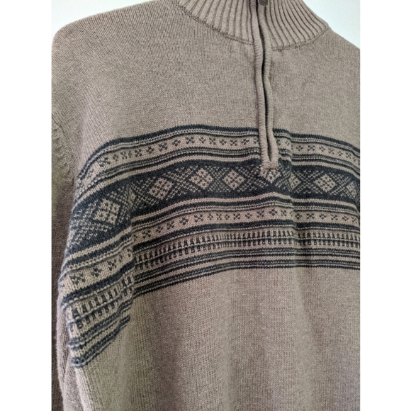 Oscar de la Renta Quarter Zip 100% Cotton Sweater - Picture 5 of 8